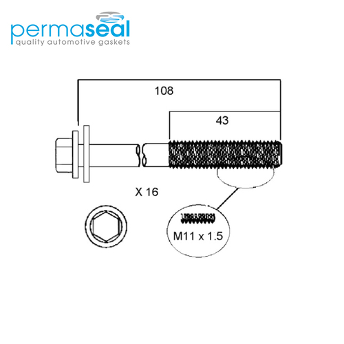 Head Bolt Set FOR Suzuki H25A H27A H20A DOHC 24V HBS231