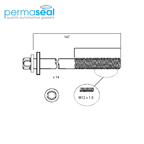 Head Bolt Set FOR BMW M57D29 M57ND30 DOHC 24V HBS234