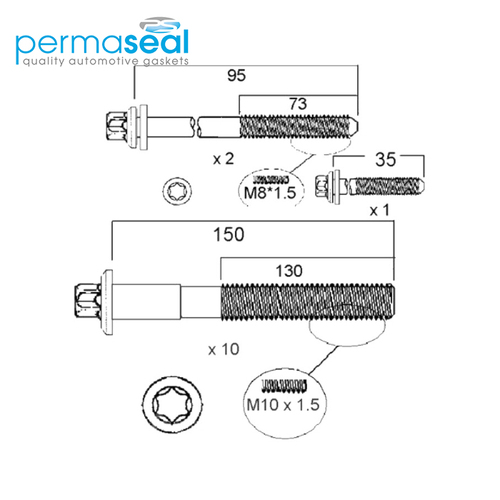Head Bolt Set FOR BMW N1# PEUGEOT EP6# HBS239