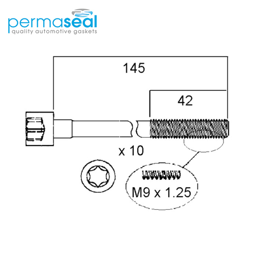 Head Bolt Set FOR MITSUBISHI COLT 4A91 SMART M13 HBS251