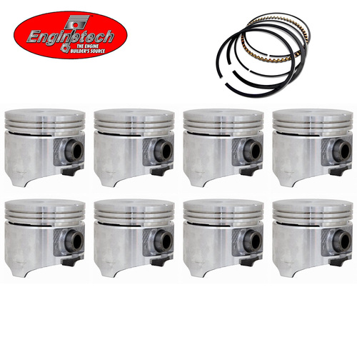 Flat Top Piston & Ring Set 030" FOR Chrysler Dodge Plymouth 318 LA V8 1985-1989