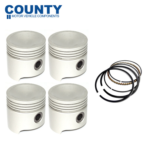 Dish Top Piston & Ring Set 030" FOR Austin Mini Morris 1275cc Press Fit