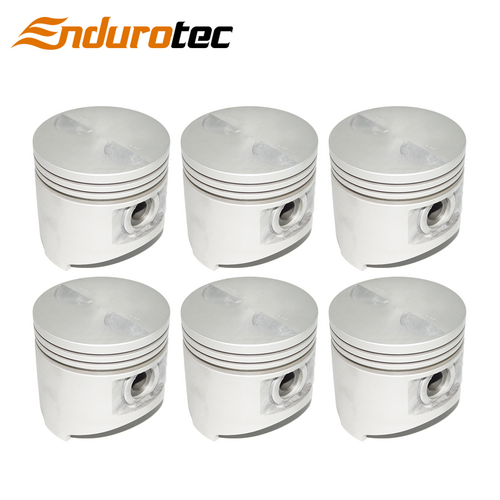 Flat Top Piston Set STD FOR Nissan 240C 240Z 260C 260Z 69-78 2.4L L24 2.6L L26