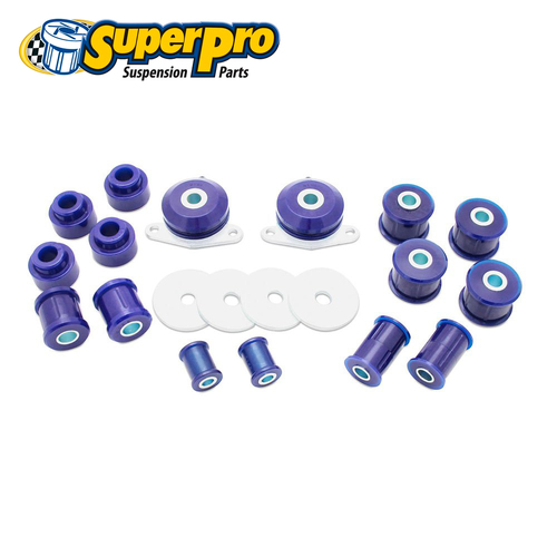 SuperPro Radius Arms + Panhard Rods Bush Kit - Front + Rear, Offset FOR Range Rover Classic KIT042K