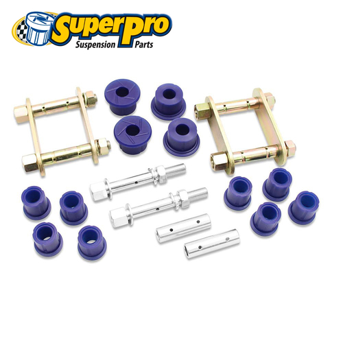 SuperPro Greaseable Shackle + Bush Kit w/Fixed Pin - Rear FOR Colorado RC/D-Max/Rodeo KIT070SK