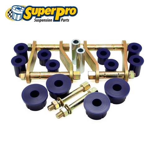 SuperPro Greasable Shackle + Bush Kit w/Fixed Pins - Rear FOR Ranger PX/BT-50 KIT168SK