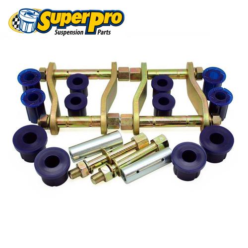 SuperPro Greasable Shackle + Bush Kit w/Fixed Pins - Rear FOR Colorado RG/D- Max KIT185SK