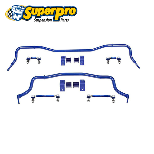 SuperPro Sway Bar Kit H/Duty Hollow 3-Point Adj 35mm - Front + 25mm - Rear FOR Mustang 2015+ RC0074KIT