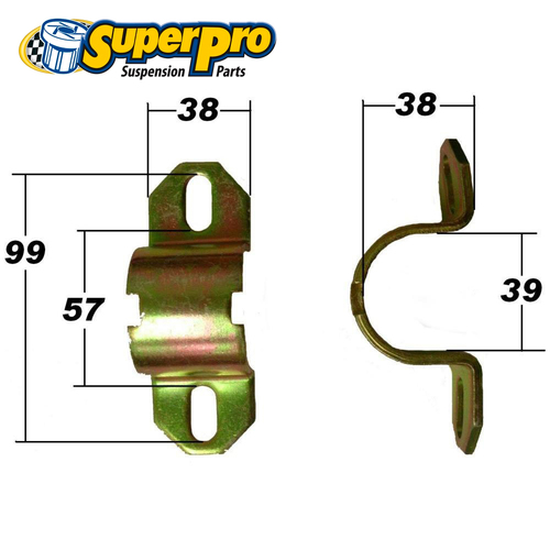 SuperPro Sway Bar Steel Mount Bracket - Rear FOR Explorer 01-08 SPF0981K