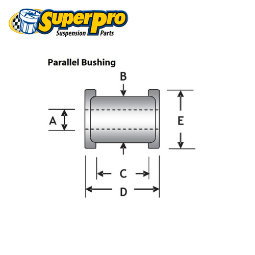 SuperPro Universal Rear Shock Absorber Lower Mount Bush Kit BULK SPF2319-19BULK