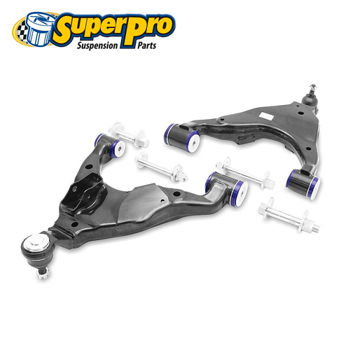 SuperPro Control Arm Lower Complete Assembly Kit-Double Offset - Front FOR Prado 120 Series/4Runner TRC482